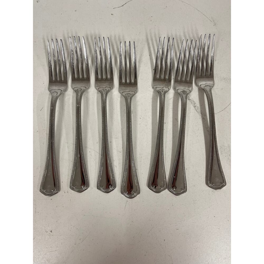 (7) DINNER FORKS  Waterford SOMERSET 18/10 Stainless China